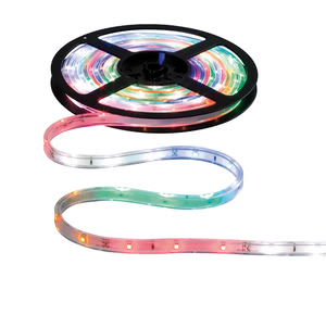 70415 Лента светодиодная Happy Color Stripe Set 5m IP67 12W ws WaterLED Strip sets are coated on all sides and ideal for use outdoors. Multicolour illuminates in rainbow colours like well-known sets of lights. The strips are waterproof during temporary immersion (IP67). An extension cable protected against immersion in water can be coupled between the line adapter (IP64) and strip. 704.15 Paulmann