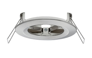 93637 With their modern design, Nova recessed spotlights blend in with all styles of furnishing. Choose the socket and lamp yourself. The lamps can easily be fixed using a clamp in the inside of the mounting ring - snap rings are thus not required. 936.37 Paulmann