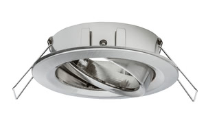 93645 With their modern design, Nova recessed spotlights blend in with all styles of furnishing. Choose the socket and lamp yourself. The lamps can easily be fixed using a clamp in the inside of the mounting ring - snap rings are thus not required. 936.45 Paulmann