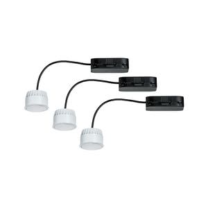 93820 EBL Coin LED 3x6,5W 51mm satin/Kst You want to use the innovative Coins in combination with your existing lighting installations? No problem! If you have already installed recessed spotlights for standard lamps with a diameter of 51В mm, you can simply switch over to the super flat and energy-saving LED modules. The old lamp is removed and the Coin connected with quick clips and put into operation! 938.20 Paulmann
