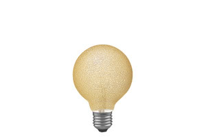 13267 Лампа Глобе, ледовый кристалл, янтарь, E27, 80мм 60W Ice-crystal A winter dream for cosy living experiences: The ice crystal structure on this bulb"s surface refracts the light many thousand times, and creates interesting reflections. A visual eye- catcher even when switched off. 132.67 Paulmann