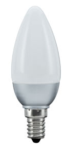 28086 Лампа LED Kerze 1,4W E14 Opal Candle bulbs for use with chandeliers, ceiling and wall lamps. 280.86 Paulmann