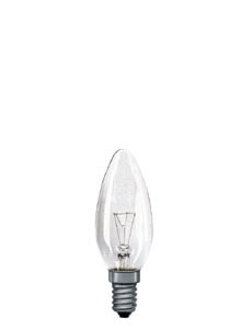 44840 Лампа свеча прозрачная, E14, 35мм 40W Candle bulbs for use with chandeliers, ceiling and wall lamps. 448.40 Paulmann