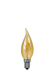 51047 Лампа свеча- порыв ветра, желтая, E14, 35мм 40W Candle bulbs for use with chandeliers, ceiling and wall lamps. 510.47 Paulmann