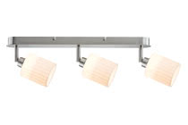 60140 Spotlights Zylino Balken 3x3W Eisen geb./Wei? 230V Metall/Glas The 3-lamp -Zylino- spotlight sets new benchmarks in energy-efficiency under the maxim of -tomorrow"s technology today-. The product includes a permanently fixed lamp on delivery and is suitable for wall and ceiling mounting. The generous light distribution is ideally suited to general purpose room illumination. 601.40 Paulmann