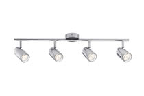 60181 Светильник SL Futura LED Stange 4x3,5W GU10 Chr The 4-lamp -Futura- spotlight sets new benchmarks in energy-efficiency under the maxim of -tomorrow"s technology today-. The product includes an interchangeable lamp on delivery and is suitable for wall and ceiling mounting. The gently targeted diffusion of light ensures pleasant room illumination and enables you to set lighting accents. 601.81 Paulmann