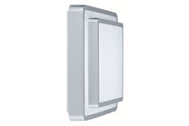 WallCeiling Two-Step 22W T5 300x300mm Silber/Weiss 230V Metall/Acryl
