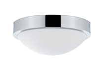 Falima ceiling lamp IP44 max. 60 W, chrome, Opal, metal, glass