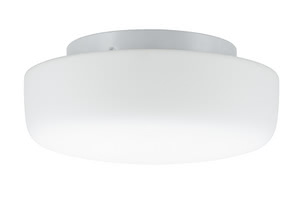 Deneb ceiling lamp IP44 max. 2x40 W, white, opal, metal, glass