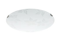 Ceiling lamp, Amelie, max. 3x60 W, opaque, satin, metal, glass