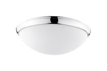 70466 WallCeiling Polar HF-Sensor IP44 LED 18W With quiet chrome base and voluminous shade of opal glass, the Polar wall and ceiling luminaire enhances both modern and class interior styles. The high-frequency sensor ensures convenient light control without light switch. Since the range, sensing angle, lighting duration and light sensitivity are adjustable, the lamp switches off automatically when nobody is present. Suitable for use in bathrooms or other wet rooms thanks to splash protection. 704.66 Paulmann