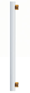 Linear lamp 2 base 60W S14s 500mm 30mm opal