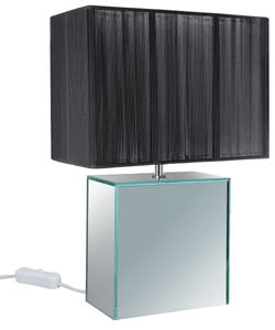 Table lamp, Mirror&String, black, Mirror, textile