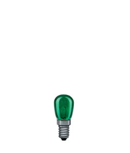 Light bulb, pear-shaped, 15 W E14, green 230 V