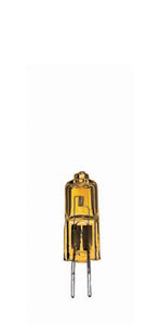 Halogen Stiftsockel mit Axialwendel 10W G4 12V 9mm Gold