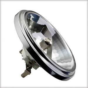 High-voltage halogen reflector lamp, QR111, 75 W G53, clear 12 V