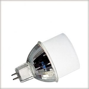 Low-voltage halogen reflector, decorative cylinder, 50 W GU5.3, satin