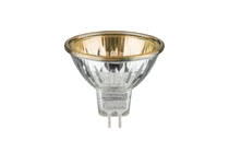 83353 Лампа Halogen KLS 35W GU5,3 12V 51mm Gold Gold When comfort is desired candles are lit - or Paulmann Gold light is chosen. Thanks to specially grafted glass surfaces, this halogen bulb creates a warm, relaxed light atmosphere, without wax drippings. 833.53 Paulmann