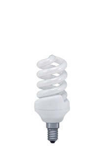 Energy-saving lamp, spiral, 20 W E14, warm white 230 V