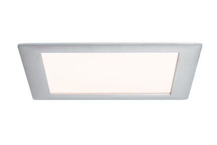 Recessed panel Premium Line 8 W LED brushed aluminium, Warm white, square, 1 pc. set
