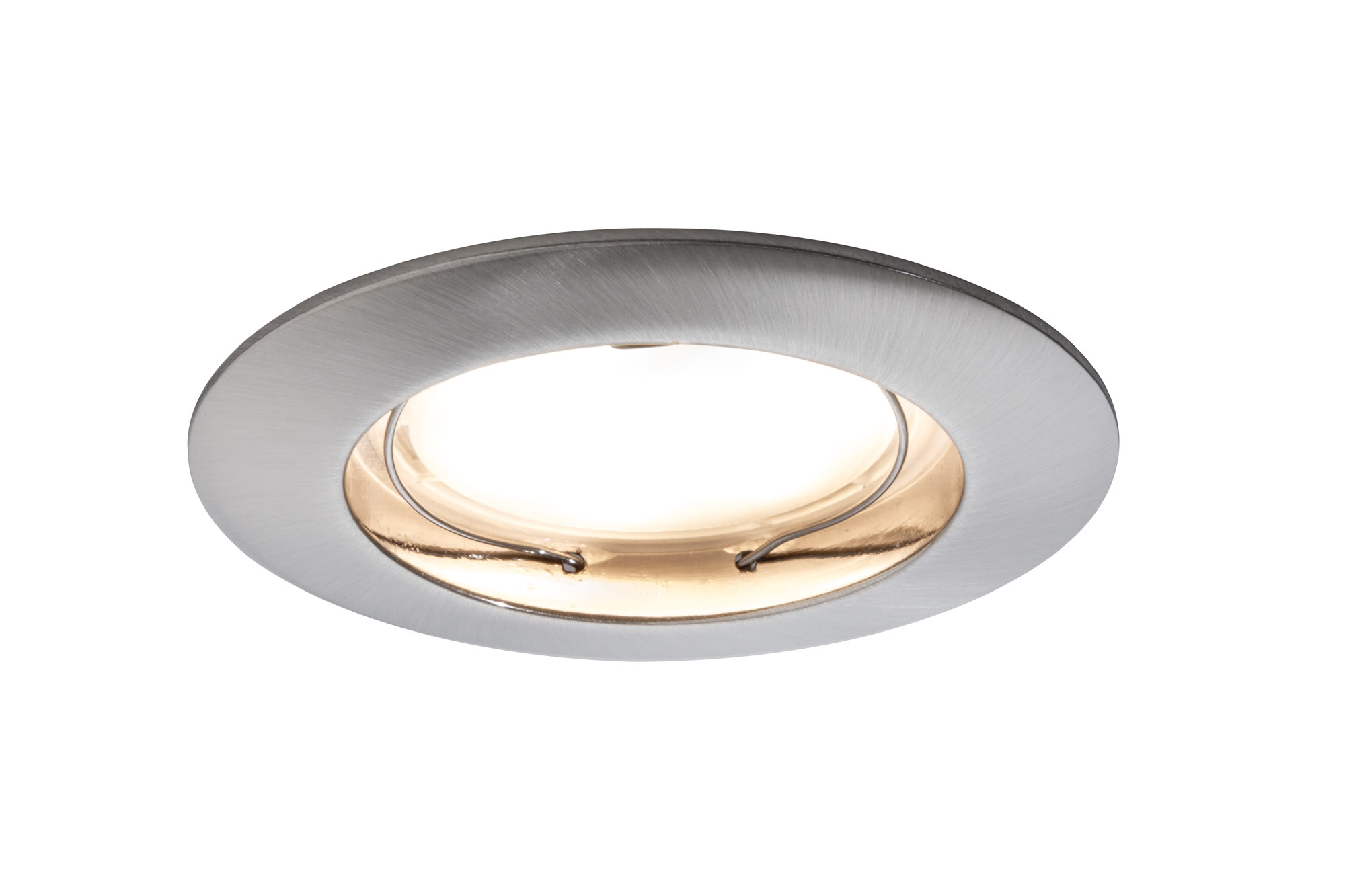 92722 Premium EBL Set Coin starr LED Eisen g. The Coins are innovative and user-friendly recessed spotlights that are suitable for new installations as well as replacing existing installations. Since they are exceptionally flat, they can be installed in ceilings with a cavity of only 30 to 35В millimetres. From 50В centimetres to 5В metres or more вЂ“ you determine the spacing between the lights! The simple and tool-free linking of single luminaires using quick clips save more than just time and stress вЂ“ thanks to energy-efficient LED technology with very lower power consumption, the Coins are also easy on the wallet. 927.22 Paulmann