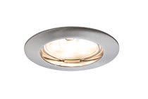 92757 EBL Coin LED 3x6,5W 51mm rund eisen-geb The Coins are innovative and user-friendly recessed spotlights that are suitable for new installations as well as replacing existing installations. Since they are exceptionally flat, they can be installed in ceilings with a cavity of only 30 to 35В millimetres. From 50В centimetres to 5В metres or more вЂ“ you determine the spacing between the lights! The simple and tool-free linking of single luminaires using quick clips save more than just time and stress вЂ“ thanks to energy-efficient LED technology with very lower power consumption, the Coins are also easy on the wallet. 927.57 Paulmann