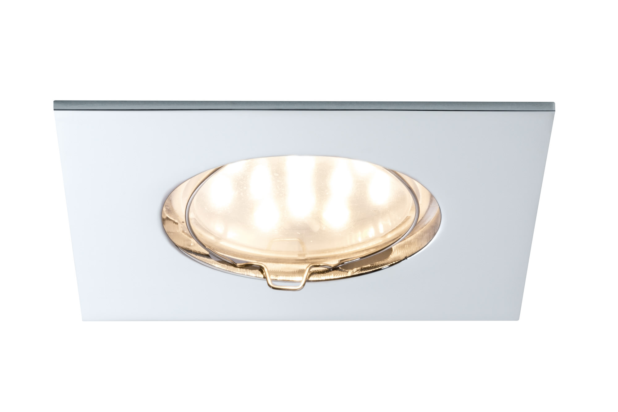 92763 EBL Coin LED 3x6,5W 51mm eckig Chrom The Coins are innovative and user-friendly recessed spotlights that are suitable for new installations as well as replacing existing installations. Since they are exceptionally flat, they can be installed in ceilings with a cavity of only 30 to 35В millimetres. From 50В centimetres to 5В metres or more вЂ“ you determine the spacing between the lights! The simple and tool-free linking of single luminaires using quick clips save more than just time and stress вЂ“ thanks to energy-efficient LED technology with very lower power consumption, the Coins are also easy on the wallet. 927.63 Paulmann