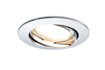 92780 EBL Coin LED 1x6,5W 51mm sat schw Chrom The Coins are innovative and user-friendly recessed spotlights that are suitable for new installations as well as replacing existing installations. Since they are exceptionally flat, they can be installed in ceilings with a cavity of only 30 to 35В millimetres. From 50В centimetres to 5В metres or more вЂ“ you determine the spacing between the lights! The simple and tool-free linking of single luminaires using quick clips save more than just time and stress вЂ“ thanks to energy-efficient LED technology with very lower power consumption, the Coins are also easy on the wallet. 927.80 Paulmann