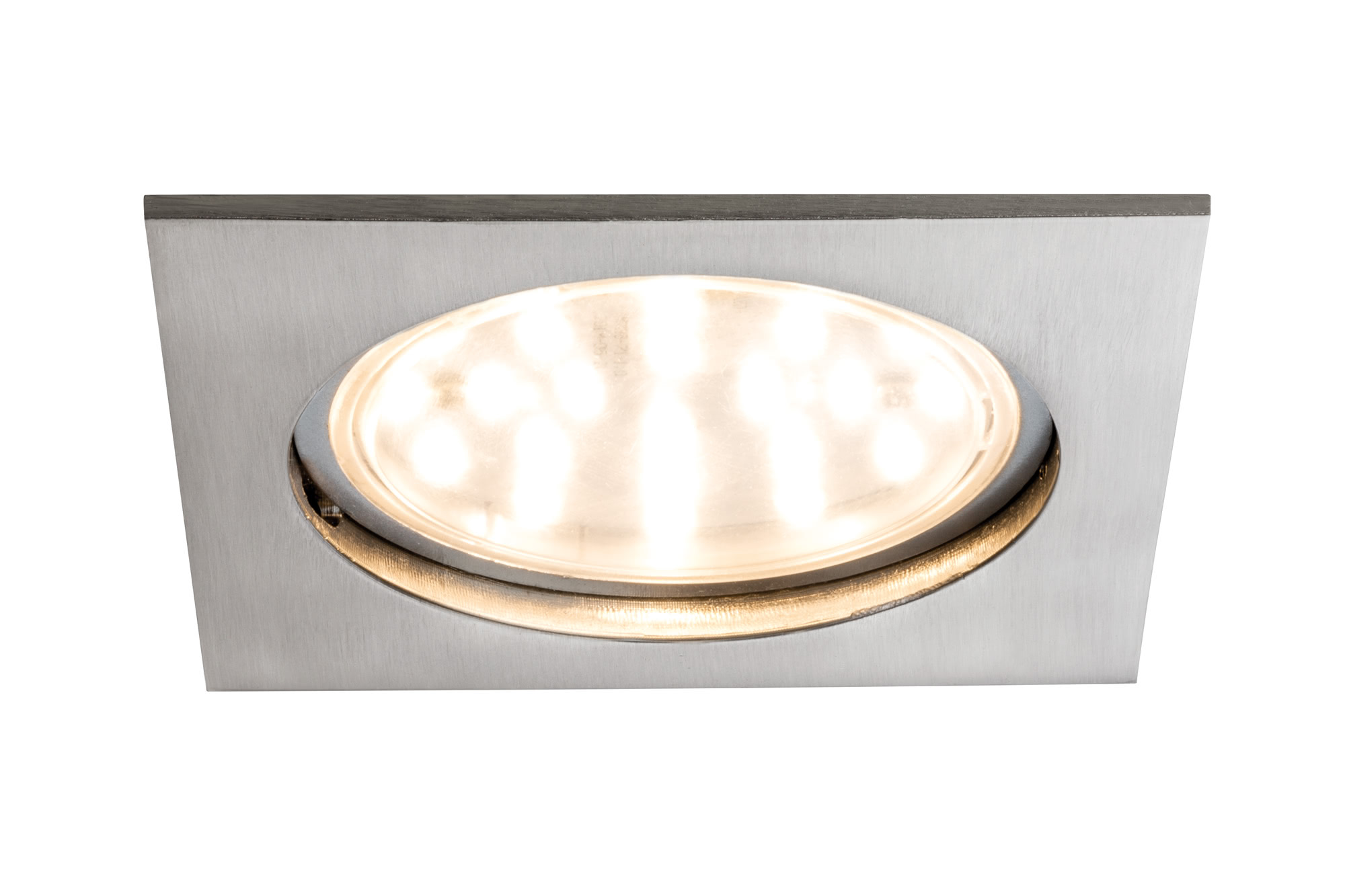 92784 Светильник EBL Set Coin LED 1x12W eckig Eis-g 75mm The Coins serve as innovative and user-friendly recessed spotlights that are suitable for new installations as well as replacing existing installations. They are exceptionally flat, meaning they can be installed in ceilings with a cavity of only 30 to 35В millimetres. From 50В centimetres to 5В metres or more вЂ” you determine the spacing between the lights! The simple and tool-free linking of single luminaires using quick clips save more than just time and stress вЂ“ thanks to energy-efficient LED technology with very lower power consumption, the Coins are also easy on the wallet. The dimming function enables you to adjust the brightness to your individual mood and ensures bright light to work in and a cosy living atmosphere. 927.84 Paulmann