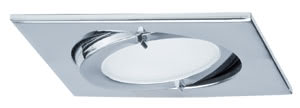 93536 M?bel EBL Set Quadro schwb. 3x20W Chr The right choice for kitchens, bathrooms, etc.: The Micro Line IP44 Downlight furniture recessed luminaire set is splash-protected and will work well, for example to provide workspace illumination over the kitchen worktop, in wet rooms or close to showers and wash hand basins, giving off a brilliant light in complete safety. 935.36 Paulmann