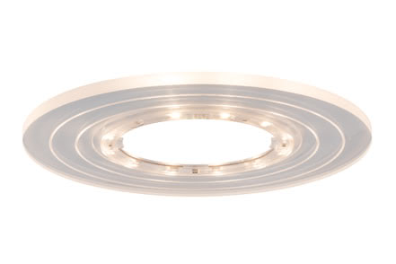 93803 Светильник Star Deko TwoStep +Ring Shine 1W Klar Star Dekor Two Step enhances your recessed luminaire with a very special light effect. The steps of the Dekor Two Step are illuminated by the starry sky Star Line Shine and reflect a ring-shaped light. 938.03 Paulmann