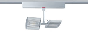 95038 Светильник URail L&E Spot Linear 1x(2x6W), хром матовый The URail rail luminaire -Linear- is equipped with LED technology and is compatible with all URail items. In combination with the corresponding URail components, you can create your own individual lighting system with a total output of up to 1,000В watt. If you plan to regulate this system with a dimmer, we recommend selecting a URail product with halogen technology; currently, only a small assortment of specially designed LED lamps can be dimmed. 950.38 Paulmann