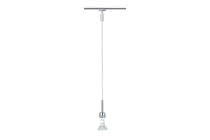 95187 URail LED Pendel 1x3,5W GZ10 Chr The URail rail pendant -DecoSystems- is delivered without a lamp shade for the lamps, meaning the lamp shade must be ordered separately. This way, you can add your very own personal touch to the luminaires. Using additional luminaires from the URail range, you can create your very own individual rail system with a total output of up to 1,000В watt. 951.87 Paulmann