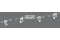 96521 Светильник потолочный Тея S-форма 4X35W, Teja, the 4-lamp halogen 12В volt rail system with a total output of 140В W, features energy-saving 12В volt technology. The brilliant halogen light, which can be infinitely regulated using a conventional dimmer, creates a pleasant atmosphere in any living area. The system is suitable for wall and ceiling mounting. 965.21 Paulmann