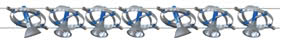 Wire System Cardan 150 7x20W GU5,3 Chrom/Blau 230/12V 150VA Metall