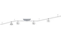 97626 Cв-к штанг. MAC2 4x35W GU5,3 хром мат. MAC, the 4-lamp halogen 12В volt rail system with a total output of 140В W, features energy-saving 12В volt technology. The brilliant halogen light, which can be infinitely regulated using a conventional dimmer, creates a pleasant atmosphere in any living area. The system is suitable for wall and ceiling mounting. 976.26 Paulmann