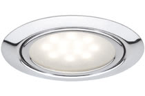 99814 Светильник встраиваемый мебельный LED 3x1W 12VA 230/12V The right choice for display cabinets, furniture, etc.: The Micro Line Flat LED furniture recessed luminaire set emits practically no heat at all and provides cupboard illumination for unobtrusive lighting and decorative effects. 998.14 Paulmann
