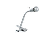 99821 Светильник с прищепкой Финжа, GU10, 1x35W The -Finja- clip spotlight can be clipped firmly to a table edge or shelf as required. The 230В volt halogen light provides exceptional light quality. 998.21 Paulmann