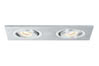 92537 Premium line recessed light set, Drilled LED 6W, Alu brushed/Alu rotated, 1 pc. set