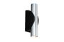 93779 Special Line surface-mounted wall light, Flame round LED, alu brushed / black, 2x1W