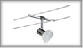 97534 Wire System Light&Easy Spot Sheela 1x35W GU5,3 Schwarzchrom/Opal 12V Metall/Glas