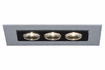 99457 Premium line recessed light set, Cardano LED Chrome matt, 3x 3 W, 3 pc. set