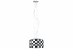 99856 Pendant lamp, Monza, 20 W chrome, black, white, metal, glass