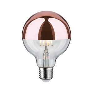 28457 Crown mirror lamps are ideal for illuminating mirrors or for use with pendant luminaires. The trendy copper-coloured mirror effect is not only a decorative eye-catcher, it also provides glare-free indirect light. 284.57 Paulmann