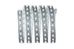 70578 MaxLED strips are so powerful that they can easily be used as room lighting. They are real highlights especially in profiles. Warm white strips provide a cosy and relaxed room and workplace light. The basic set contain a suitable ballast in addition to the strip. Where required, it can be extended with additional strips, connectors and control units with remote control. When planning, please keep in mind the maximum length specified for the basic set, which must not be exceeded. 705.78 Paulmann