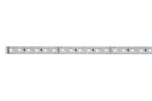 70582 MaxLED strips are so powerful that they can easily be used as room lighting. They are real highlights especially in profiles. Warm white strips provide a cosy and relaxed room and workplace light. The basic set contain a suitable ballast in addition to the strip. Where required, it can be extended with additional strips, connectors and control units with remote control. When planning, please keep in mind the maximum length specified for the basic set, which must not be exceeded. 705.82 Paulmann