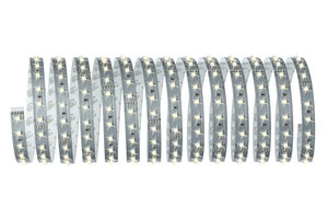 70604 MaxLED strips are so powerful that they can easily be used as room lighting. They are real highlights especially in profiles. Warm white strips provide a cosy and relaxed room and workplace light. Where required, you can extend your basic set using single strips. Please note in your planning the maximum length specified for the basic set, which must not be exceeded. 706.04 Paulmann