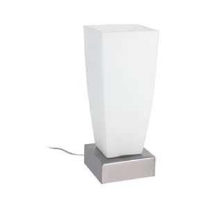 77037 Светильник настольный Jenni, /опал, E 14, 1x40W Unconventional in design, easy to use: with the practical table luminaire Jenni you are sure to make the right choice. With touch dimmer and opal glass shade you put your living space is always in a favourable light. Suitable for the evening table or on the windowsill due to the compact size. 770.37 Paulmann