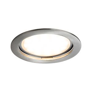 92787 Светильник EBL Set Coin sat LED 1x12W eis-g 75mm The Coins serve as innovative and user-friendly recessed spotlights that are suitable for new installations as well as replacing existing installations. They are exceptionally flat, meaning they can be installed in ceilings with a cavity of only 30 to 35В millimetres. From 50В centimetres to 5В metres or more вЂ” you determine the spacing between the lights! The simple and tool-free linking of single luminaires using quick clips save more than just time and stress вЂ“ thanks to energy-efficient LED technology with very lower power consumption, the Coins are also easy on the wallet. The dimming function enables you to adjust the brightness to your individual mood and ensures bright light to work in and a cosy living atmosphere. 927.87 Paulmann