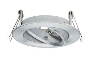 93644 With their modern design, Nova recessed spotlights blend in with all styles of furnishing. Choose the socket and lamp yourself. The lamps can easily be fixed using a clamp in the inside of the mounting ring - snap rings are thus not required. 936.44 Paulmann